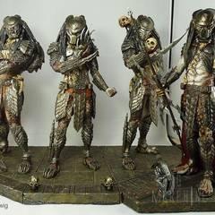 AVP Predators, sculptured by Narin with costom base